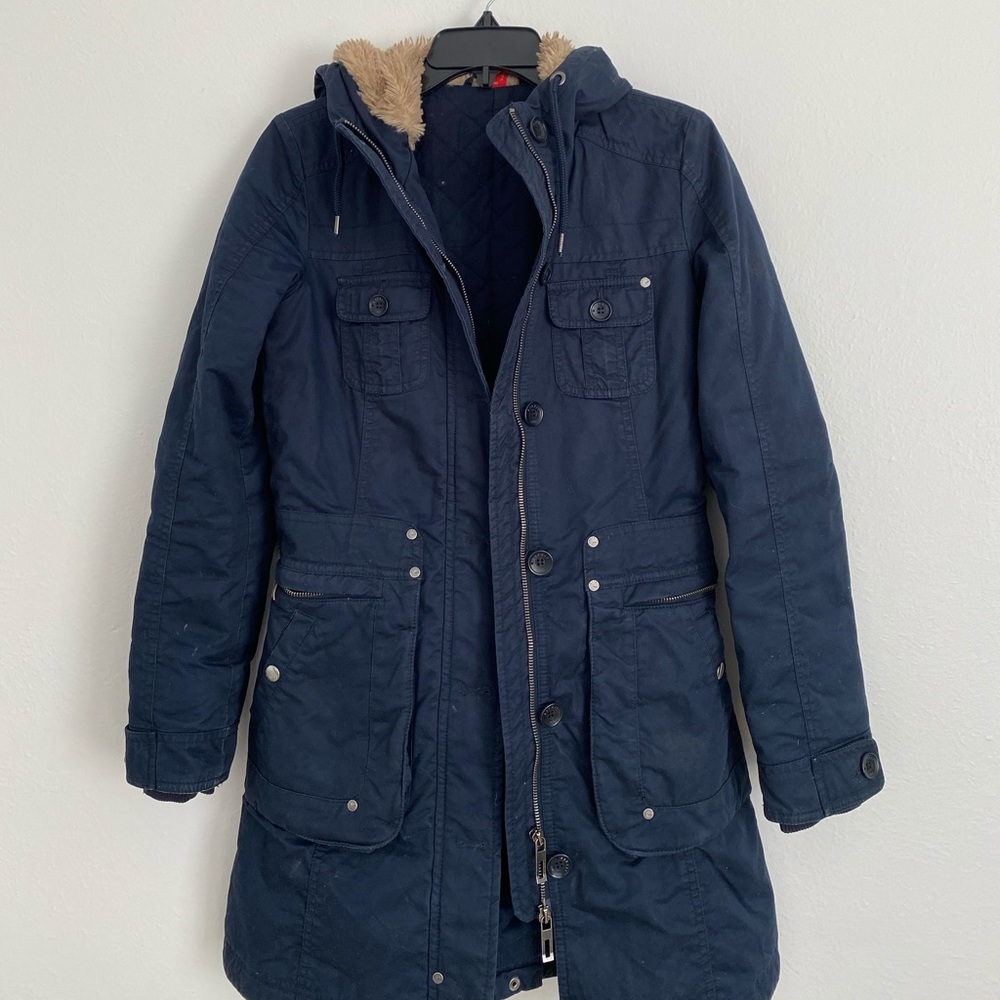 Navy blue esprit jacket coat